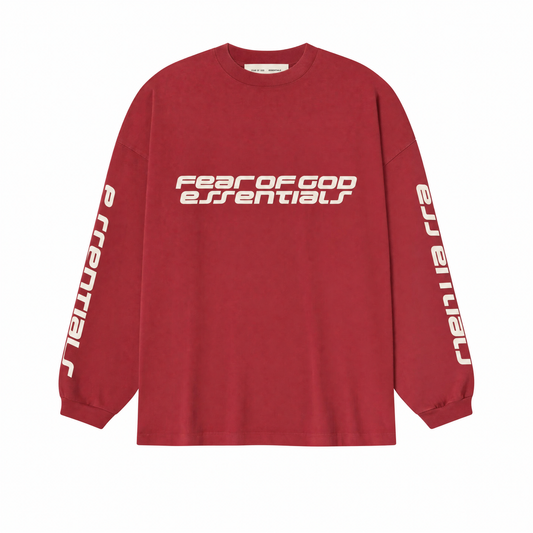 Fear of God Essentials 90's Crimson Long-Sleeve