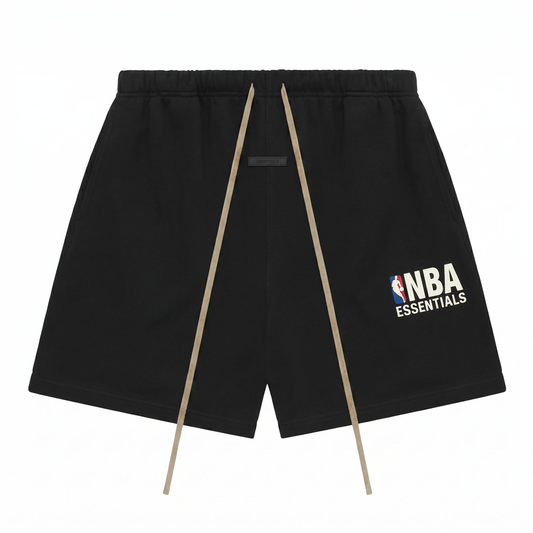 Fear of God Essentials Black White NBA Shorts