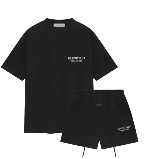 Fear of God Essentials Jet Black Zomer Set